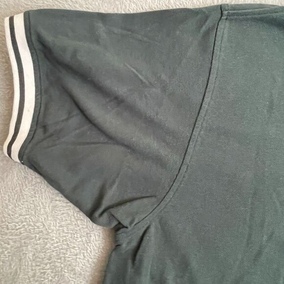 Vintage 90s Reebok Ringer Tee Green‎ & White Logo Shirt XL - Picture 9 of 12